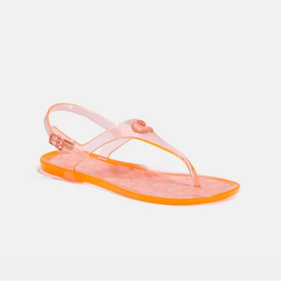 Authentic COACH Natalee Jelly Tangerine Sandal Size 6B NIB C3067 - Picture 11 of 12